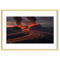 Volcanic Fury: Erupting Mountain Landscape