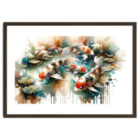 Colorful Koi Fish In Pond