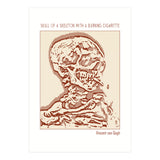 Skull Of A Skeleton With A Burning Cigarette (Print Only) thumbnail
