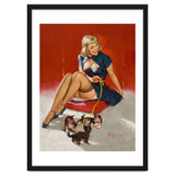 Pinup Sexy Girl Playing With Her Little Cats thumbnail
