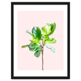 Intimate Energy, Blush Pastel Botanical Plant Minimal Painting, Pink Green Nature thumbnail