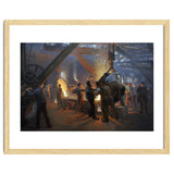 Peder Severin Kroyer (1851-1909). Danish painter. The Iron Foundry, Burmeister & Wain, 1885. thumbnail