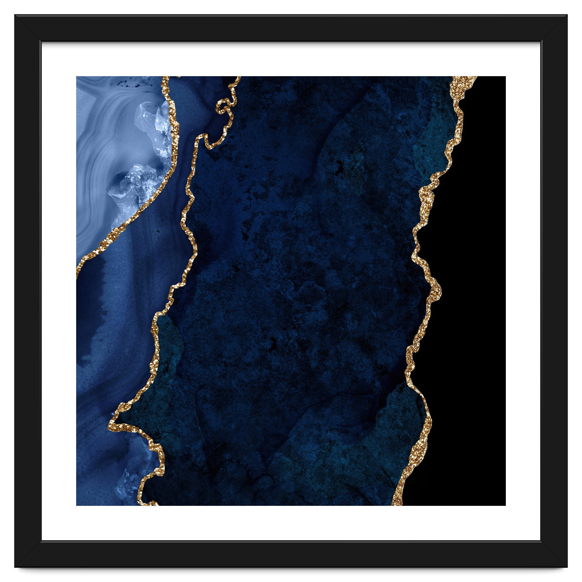 Navy & Gold Agate Texture 15