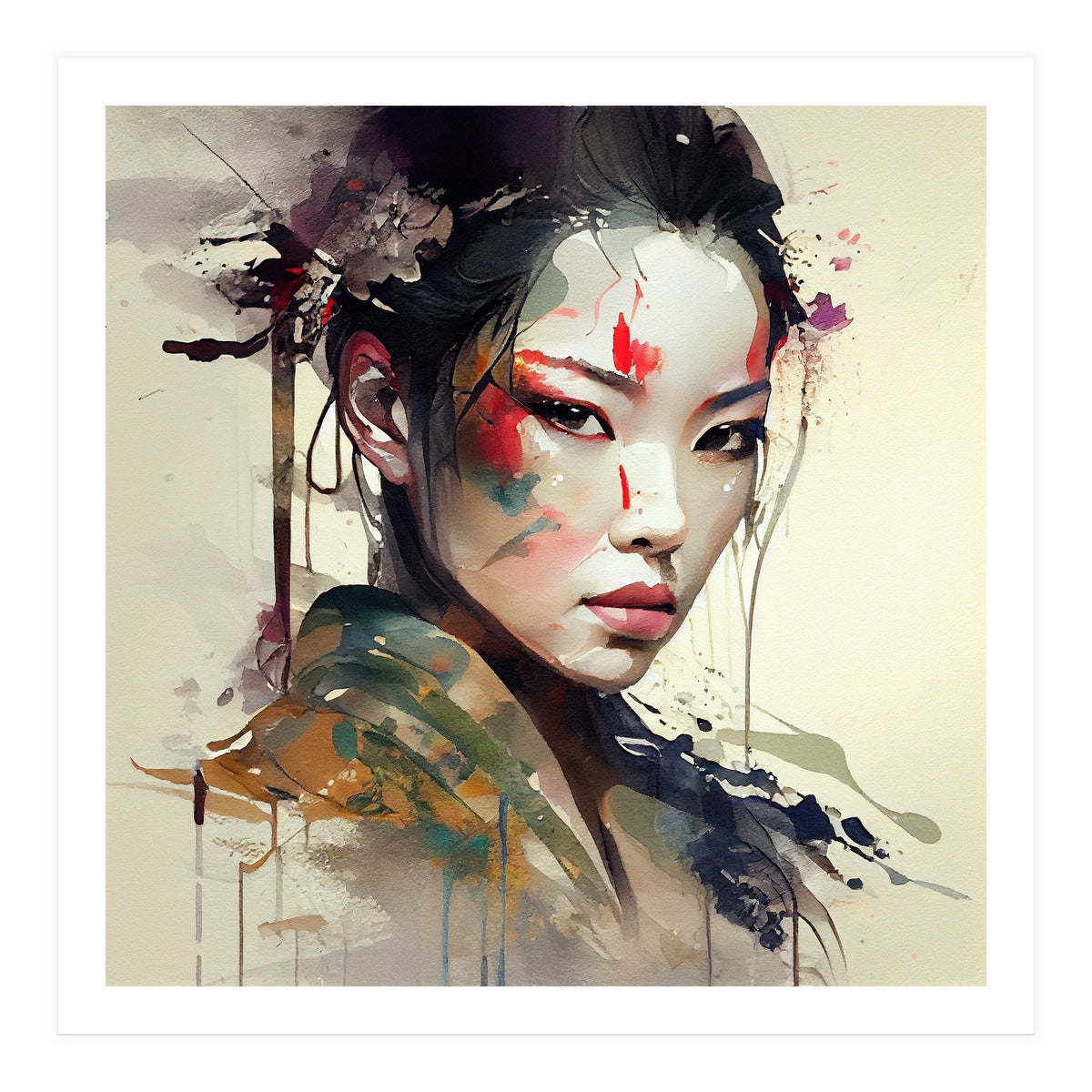 Powerful Warrior Geisha #1 (Print Only)