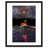 Flamingo and Red Moon thumbnail