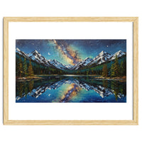 Midnight Mountain Reflection
