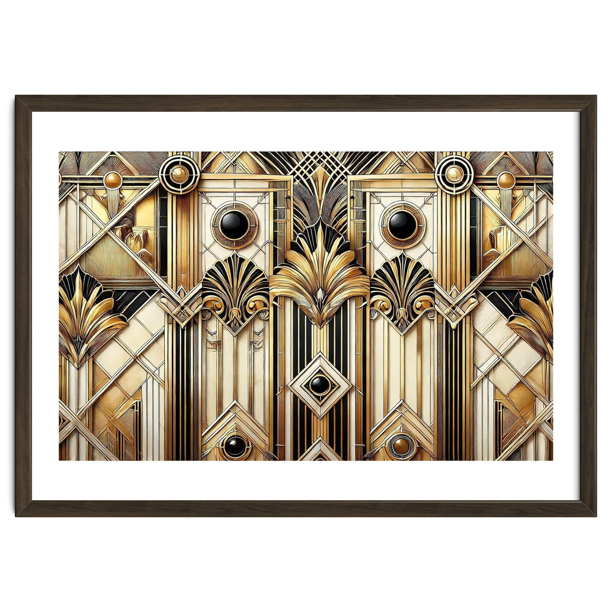 Art Deco Gold Geometric Pattern