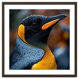 King Penguin With Water Droplets In Rain thumbnail