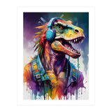 Tyrannosaurus In Headphones Music (Print Only) thumbnail
