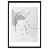 Abstract Black And White Flowing Lines And Shapes