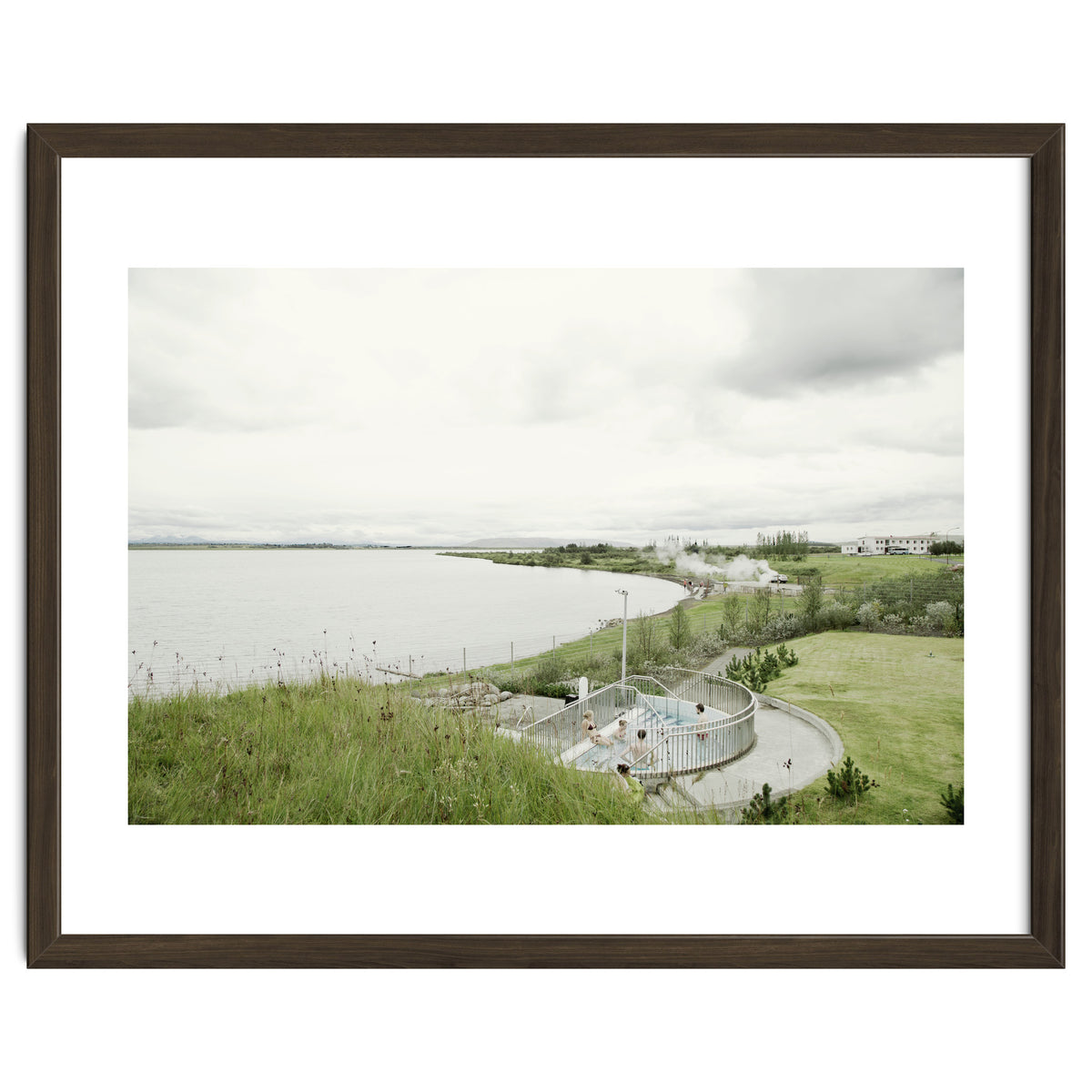 Geothermal lake behind the natural hot spring pool - Iceland