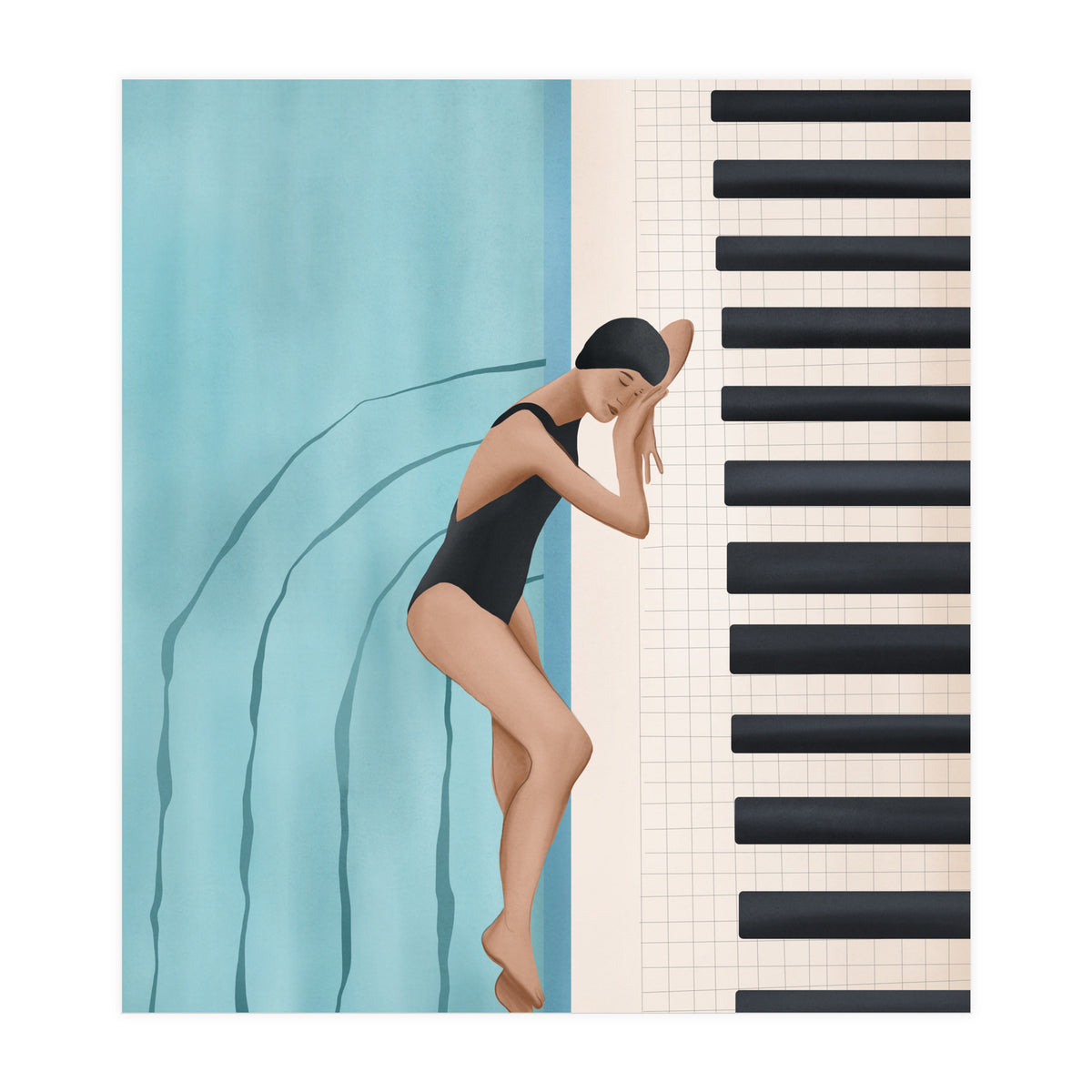 Relaxation By The Pool (Print Only)