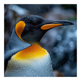Close Up Of King Penguin In The Rain (Print Only) thumbnail
