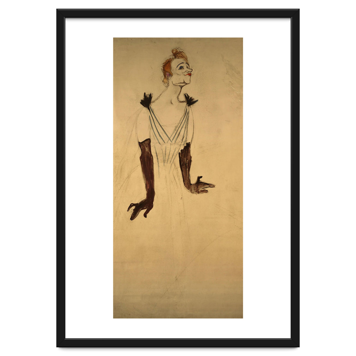 Henri de Toulouse-Lautrec / 'Yvette Guilbert', 1894, 186 x 93 cm.