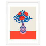 Poppies in a vase - red and blue thumbnail