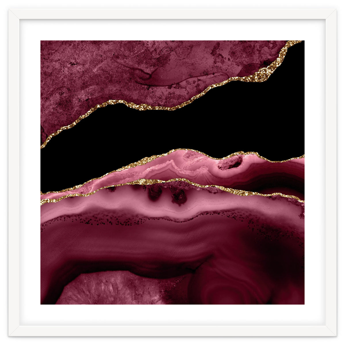 Burgundy & Gold Agate Texture 13