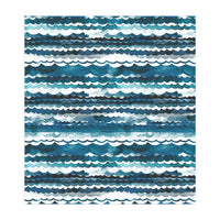 Beach Sea Ocean Waves Aqua Blue (Print Only)