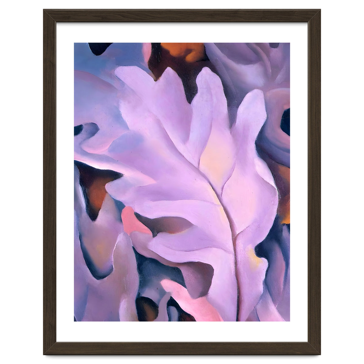 Georgia O’Keeffe – Purple Leaves (1922) | Elegant Botanical Modernist Composition in Rich Violet Tones