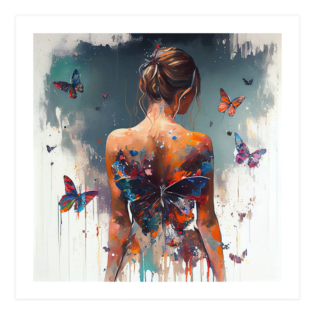 Powerful Butterfly Woman Body #4 (Print Only)