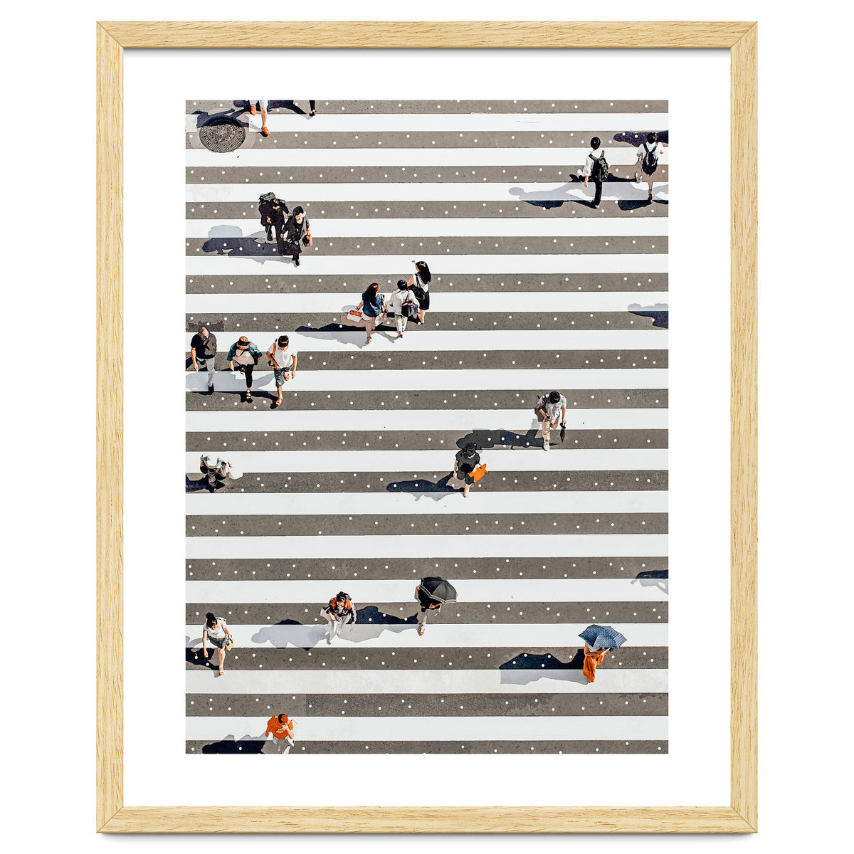 Rain Crossing | Polka Dots Zebra Crossing On The Street | Rain Eclectic Modern Graphic Design