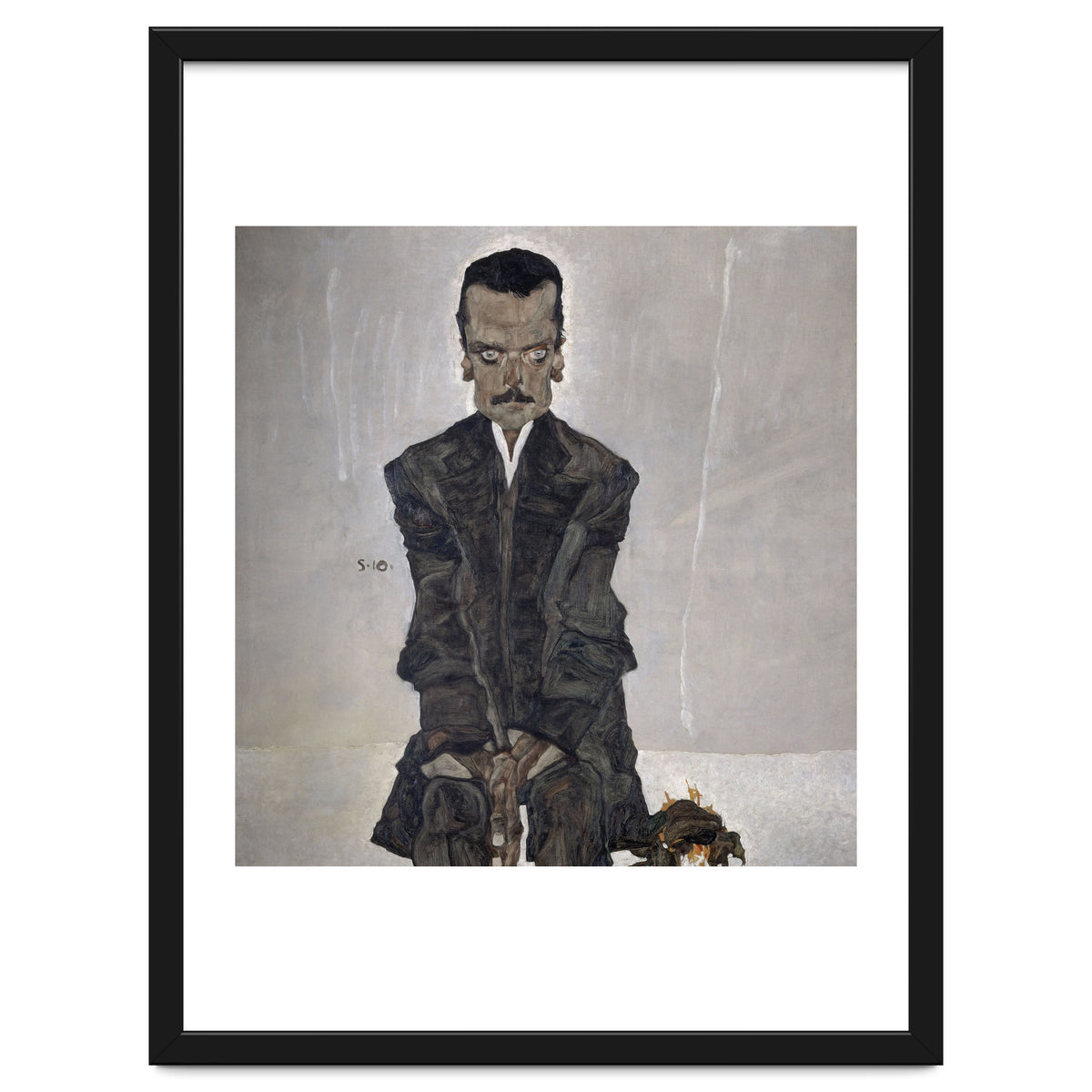 'Portrait of the Publisher Eduard Kosmack', 1910, Oil on canvas. EGON SCHIELE.