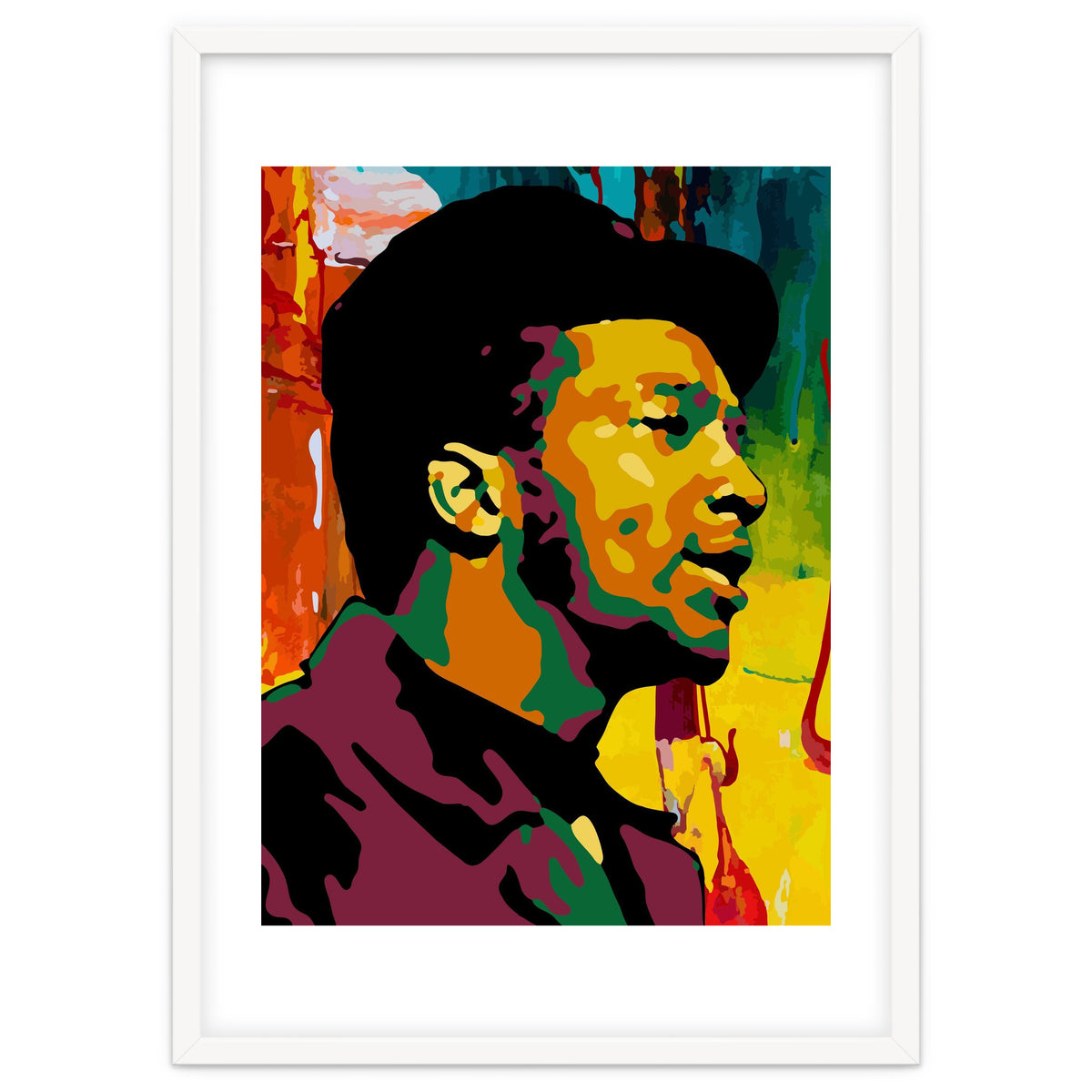 Fred Hampton Colorful Abstract Art