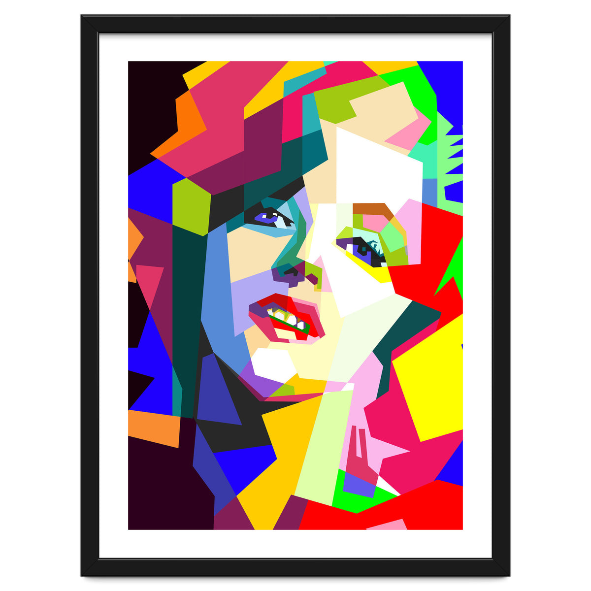 Hollywood Actress Monroe Pop Art WPAP Illustration