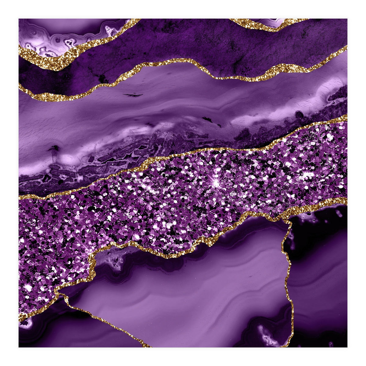 Agate Glitter Ocean Texture 02 (Print Only)