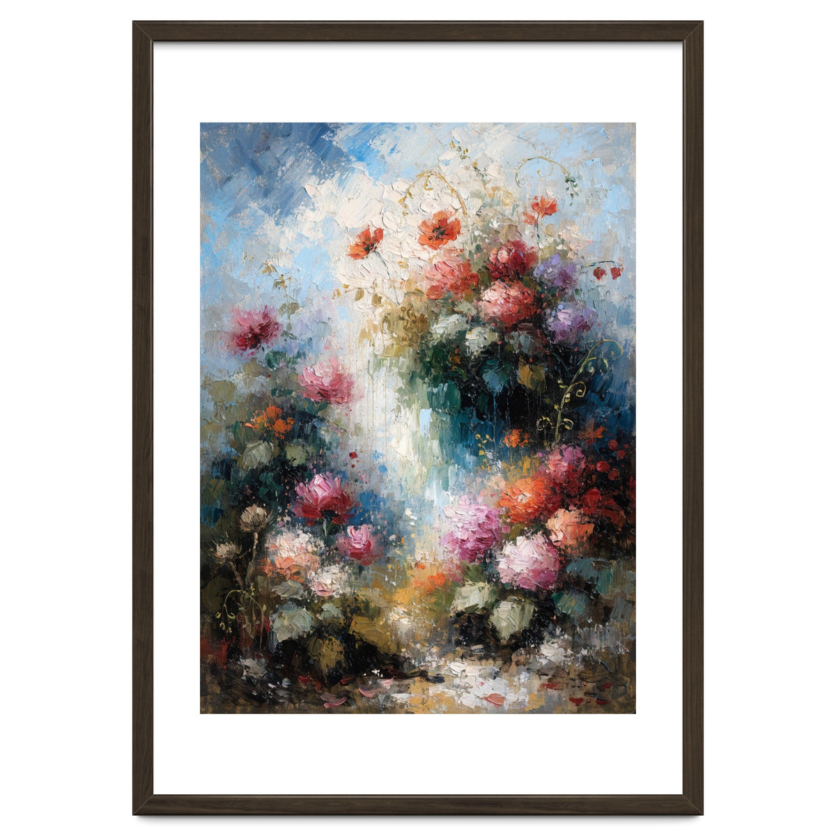 Ethereal Summer Garden Oil Painting