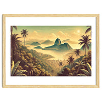 Vintage Brazil, Rio De Janeiro Tropics Poster