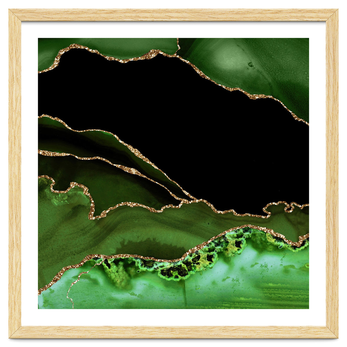 Green & Gold Agate Texture 14