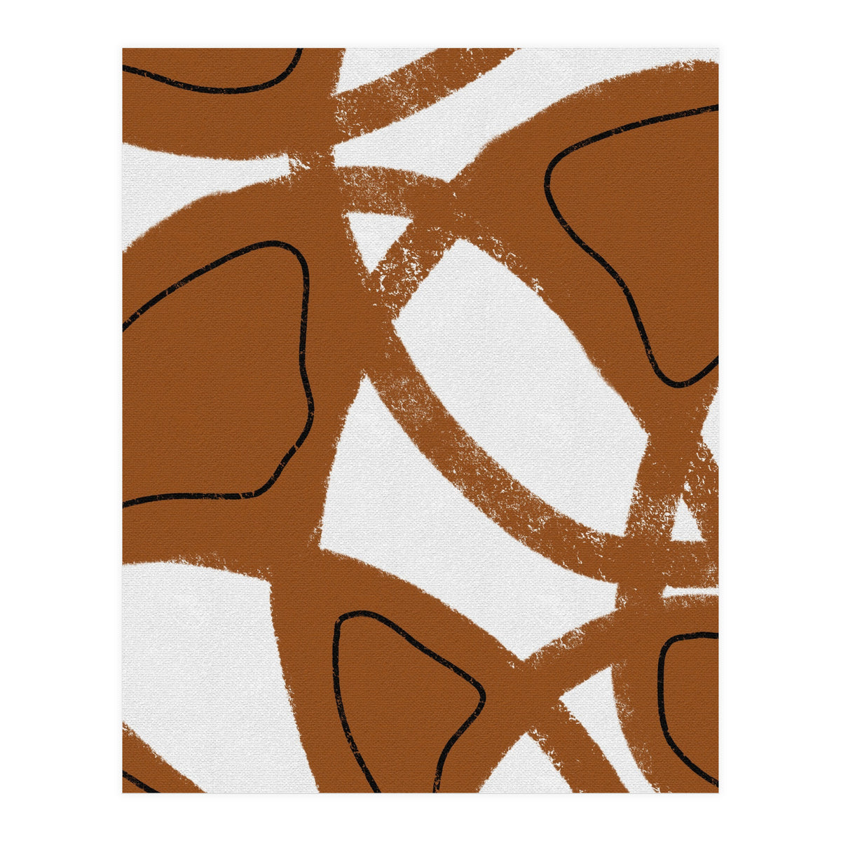 Abstract Brown and Black Lines (Print Only)