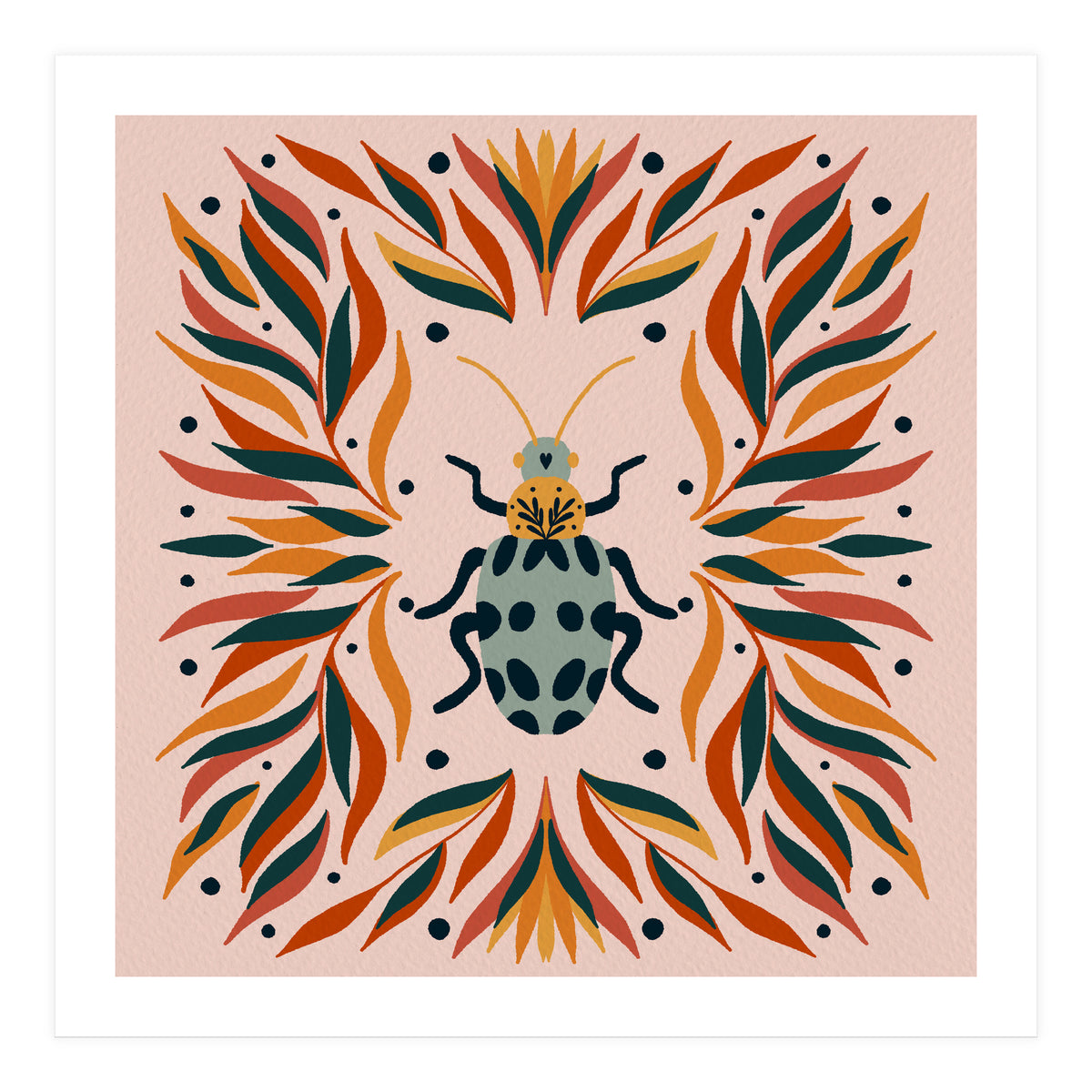 Bug And Leaves  (Print Only)