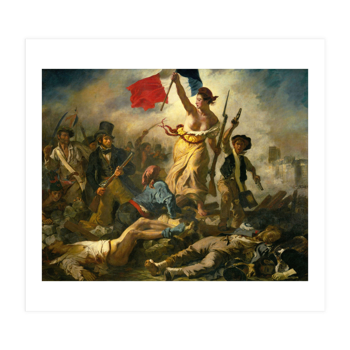 Eugène Delacroix / 'Liberty Leading the People', 1830, Oil on canvas, 260 x 325 cm. Eugne Delacroix. (Print Only)