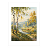 Golden Autumn Birch: A Riverside Walk (Print Only) thumbnail