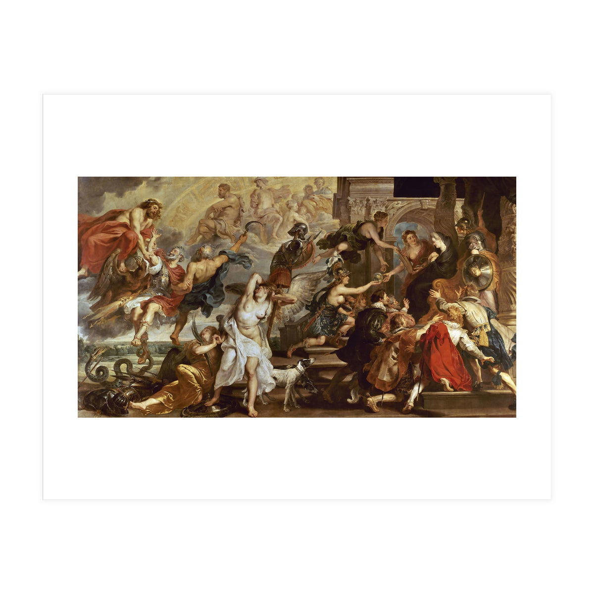 Apotheosis of Henry IV of France (and Henry III of NAvarra from 1562 to 1610) and Regency of Mari... (Print Only)