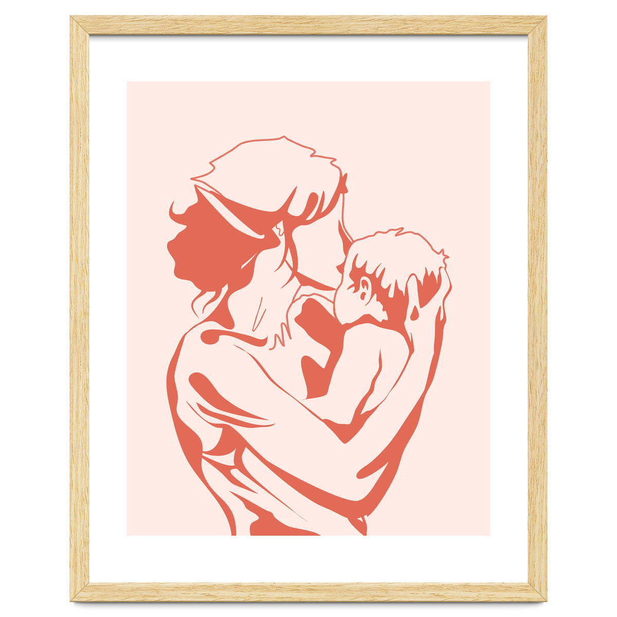 Motherhood, Human Emotion Line Art, Mother Parents Child Baby, Love Care Expression Bohemian Concept