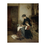 The Evening Prayer. Dating: 1857. Measurements: h 46.5 cm × w 38.5 cm; d 6.4 cm. (Print Only) thumbnail
