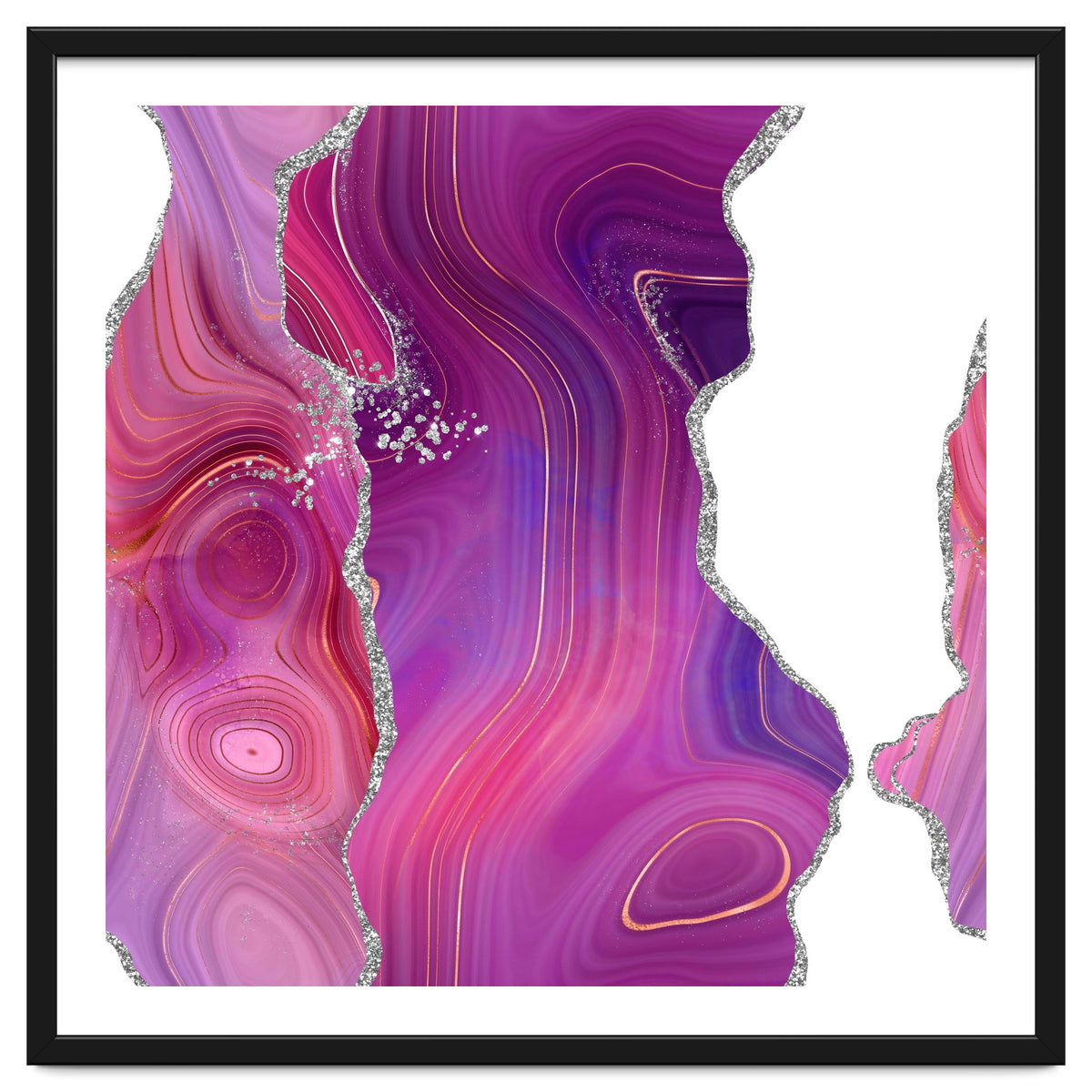 Magenta & Silver Agate Texture 05