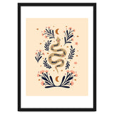 Snake And Flowers Beige And Indigo thumbnail
