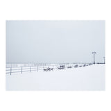 Benches along the pier on snow beach (Print Only) thumbnail