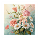 Elegant Pastel Floral Bouquet Illustration (Print Only) thumbnail