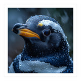 Macro view of a Penguin with Water Droplets (Print Only) thumbnail
