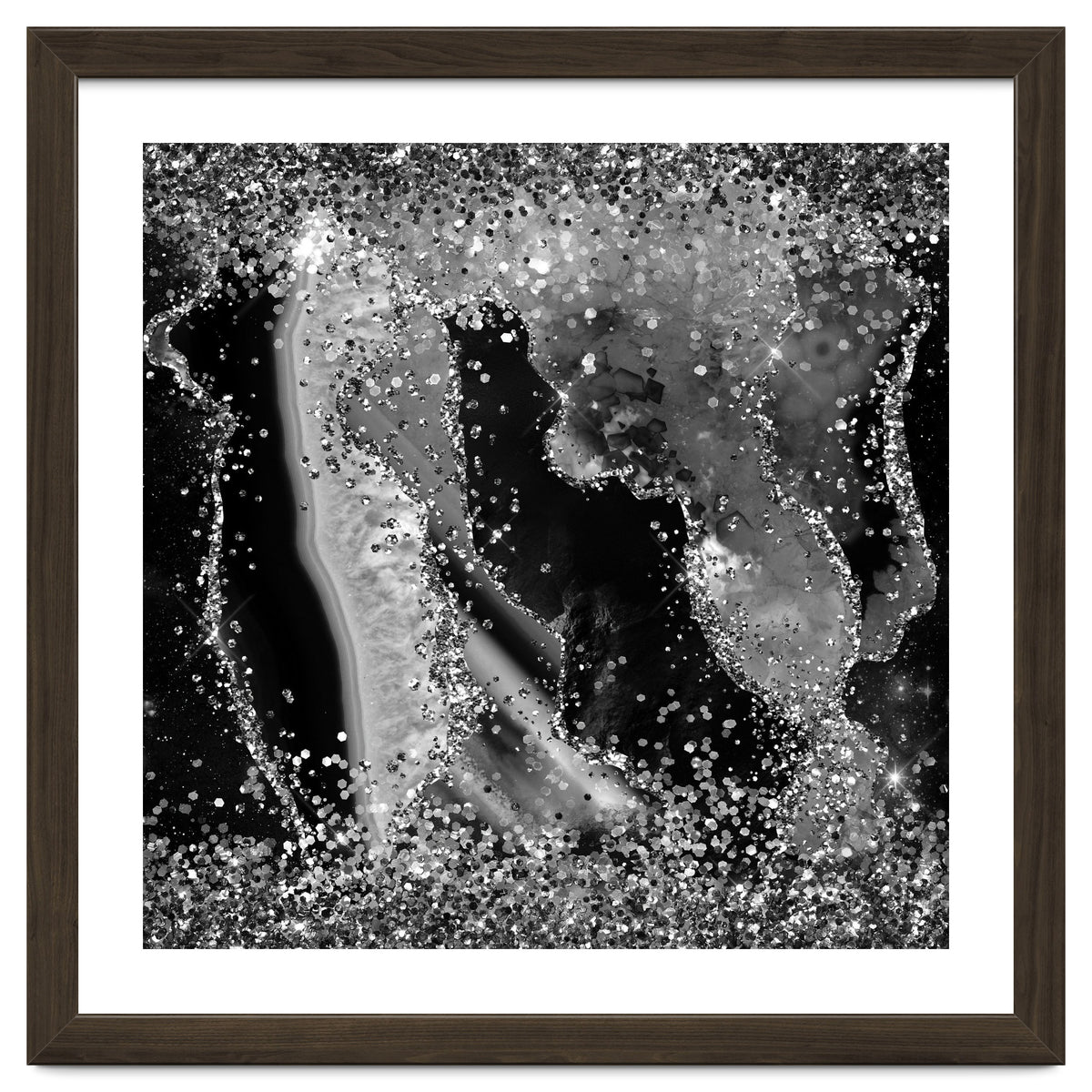 Black Glitter Agate Texture 04