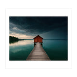 Moody Boathouse Photography Lake House (Print Only) thumbnail