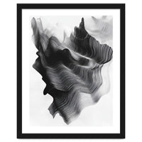 Abstract Black And White Wavy Lines Forming Organic Shapes