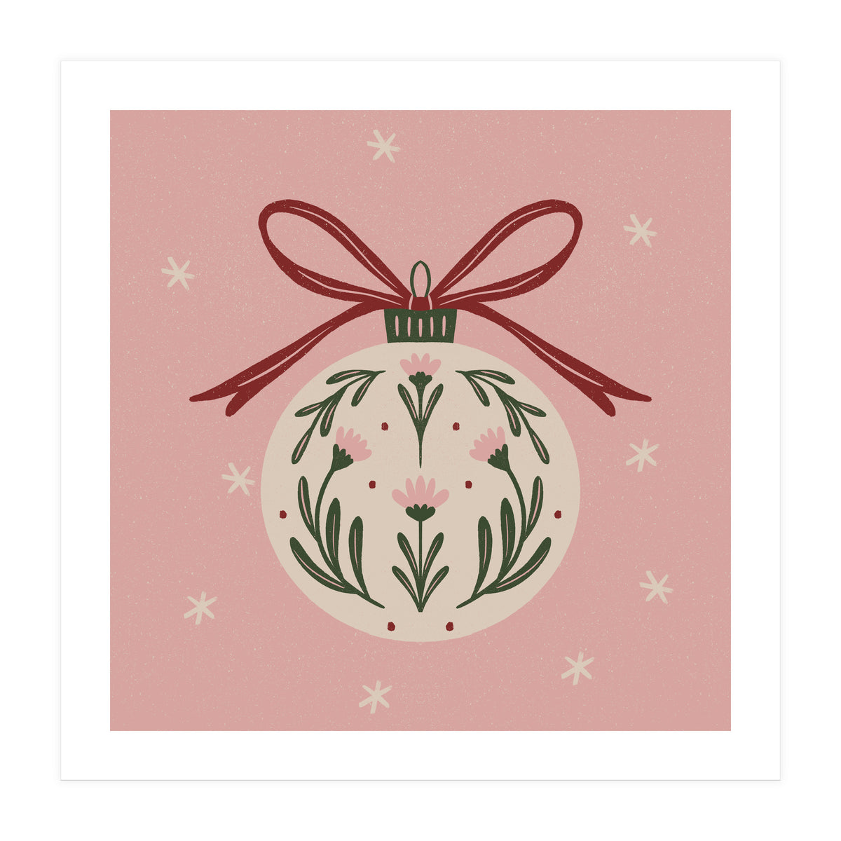 Christmas Flower Globe (Print Only)