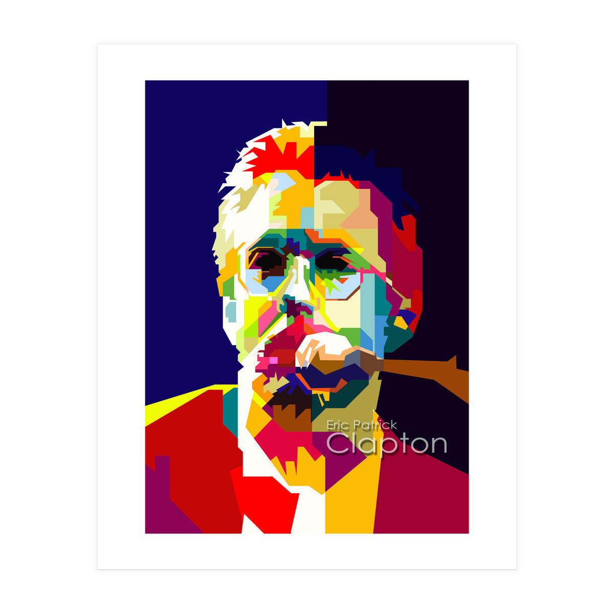 Eric Clapton English Blues Guitarist And Singer Pop Art WPAP (Print Only)
