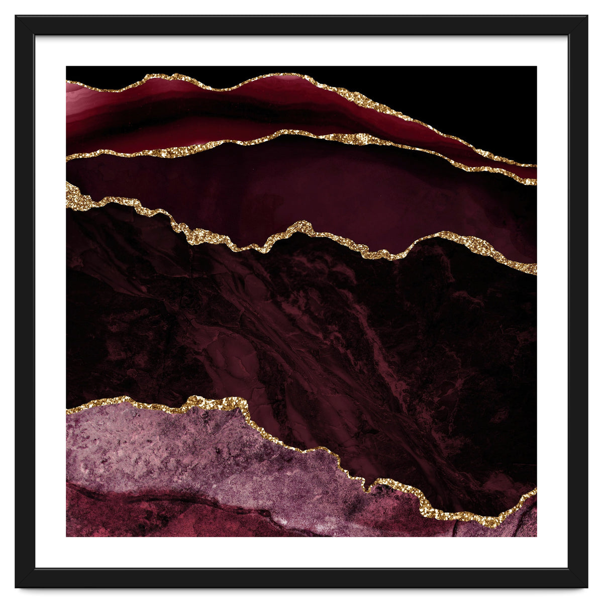 Burgundy & Gold Agate Texture 02