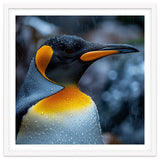 Close Up Of King Penguin In The Rain thumbnail